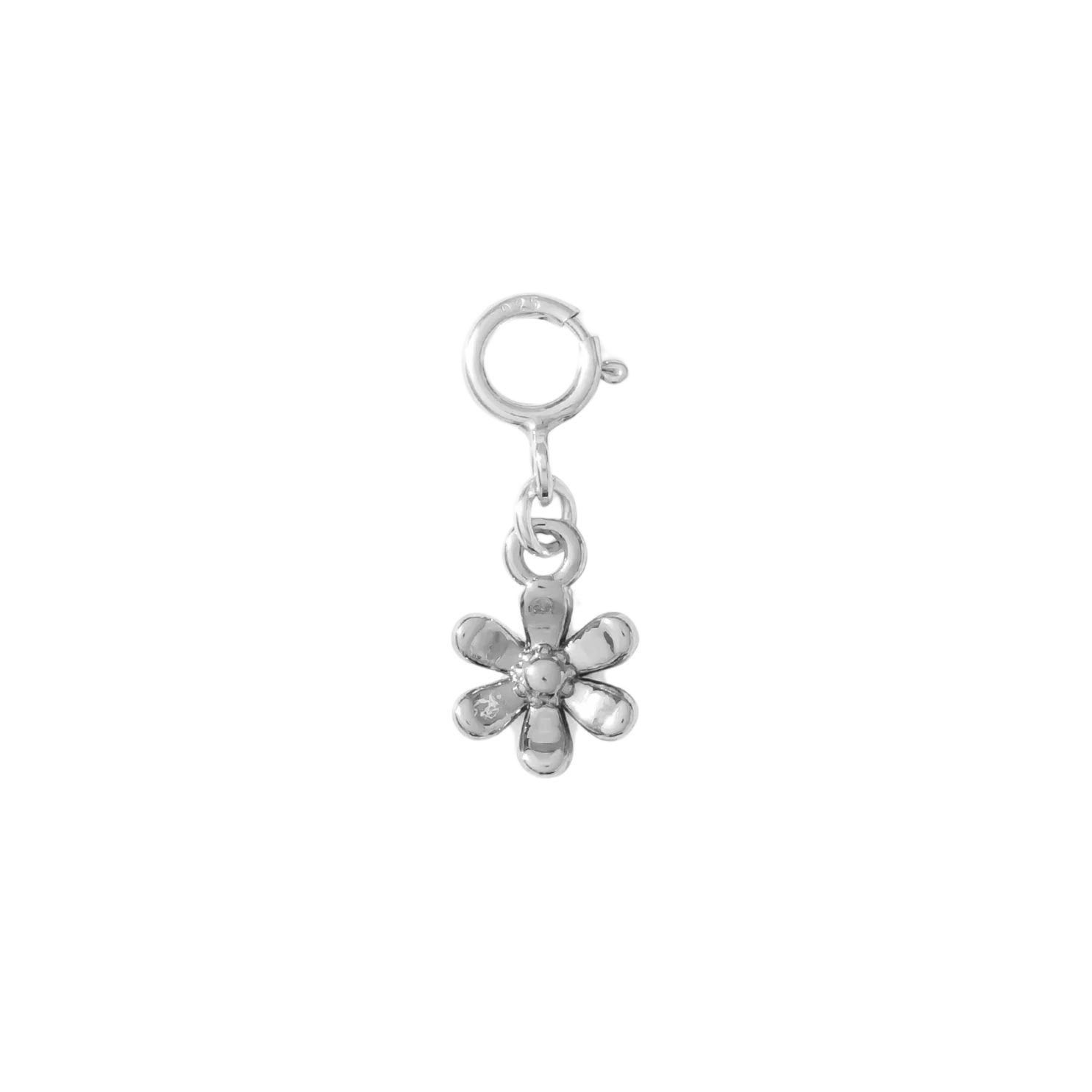 Hair Clip Charm — Blooming Daisy (Silver)