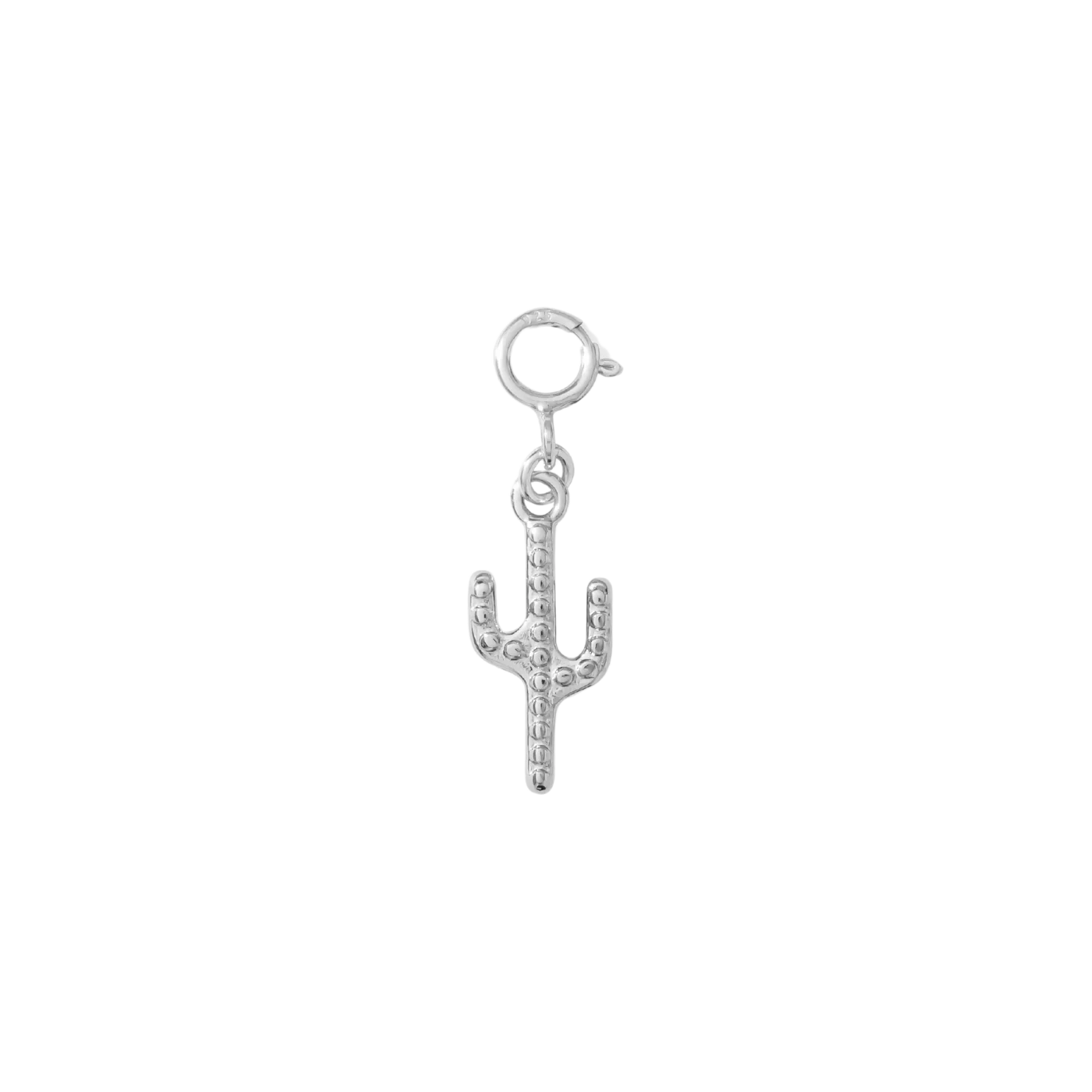 Hair Clip Charm — Saguaro Cactus (Silver)