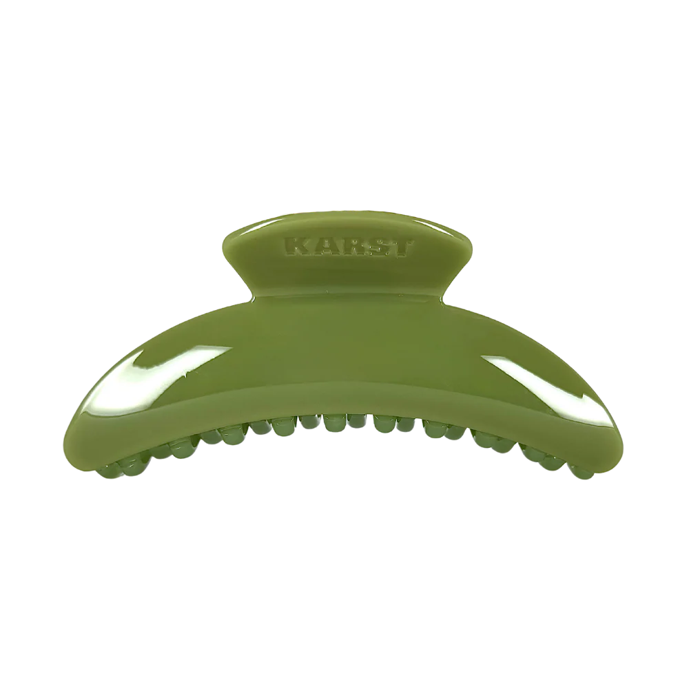 Slim Hair Claw Clip — Olive