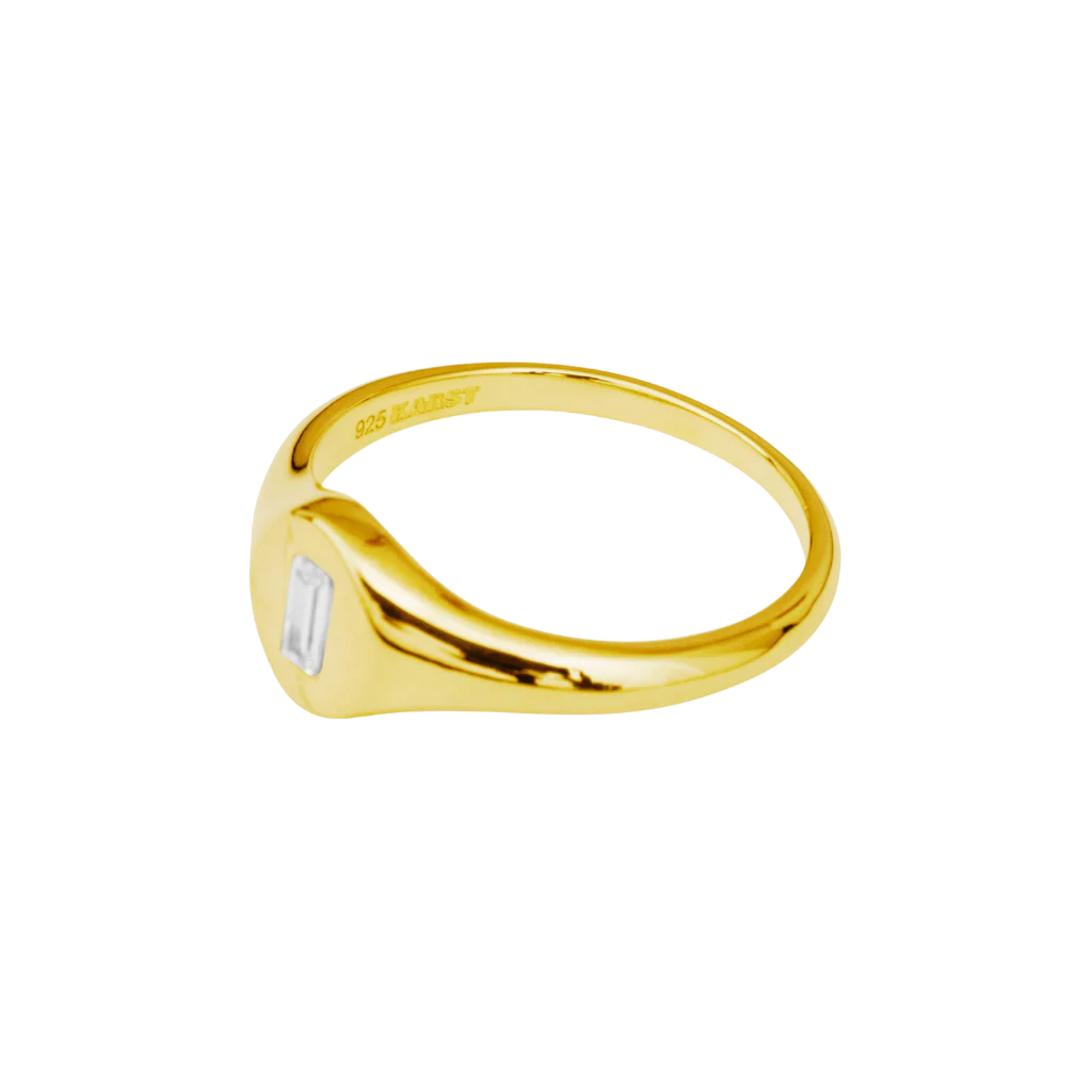 The Carlo Signet Ring in 18k Gold Vermeil - Image 3